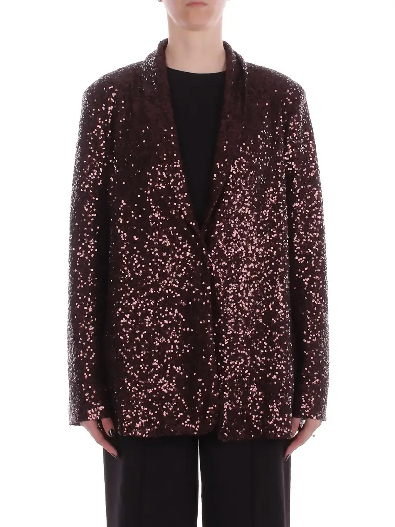 Giacca Donna MANILA GRACE Brown Giacca paillettes