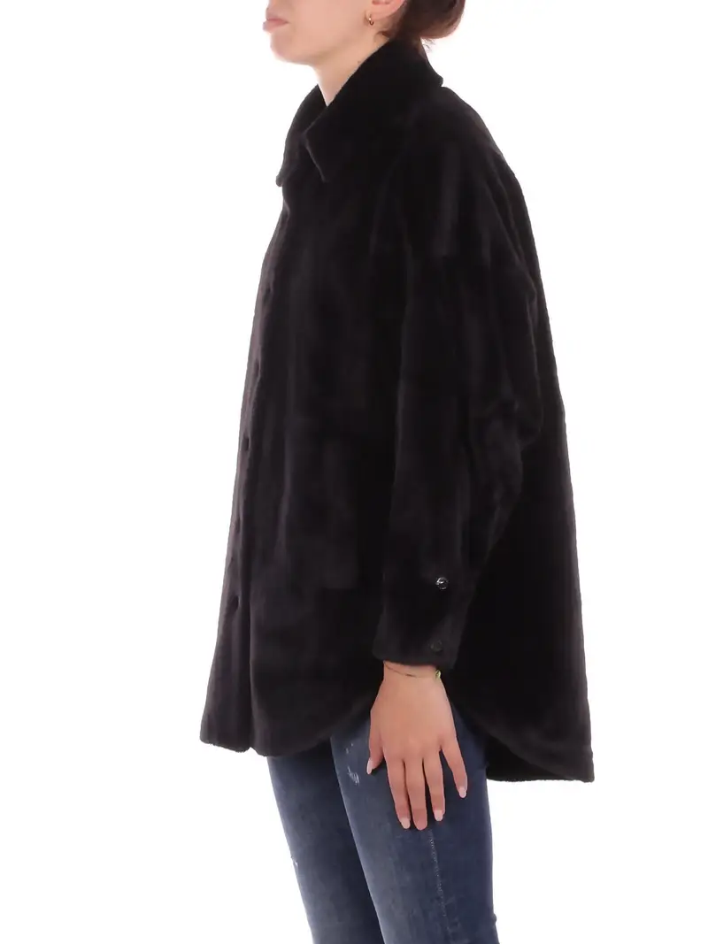 Giubbotto Donna MANILA GRACE Nero Giubbotto eco pelliccia miniatura 2