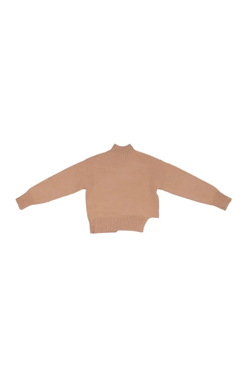 Maglia Bambina MANILA GRACE Caramello Collo alto miniatura 2