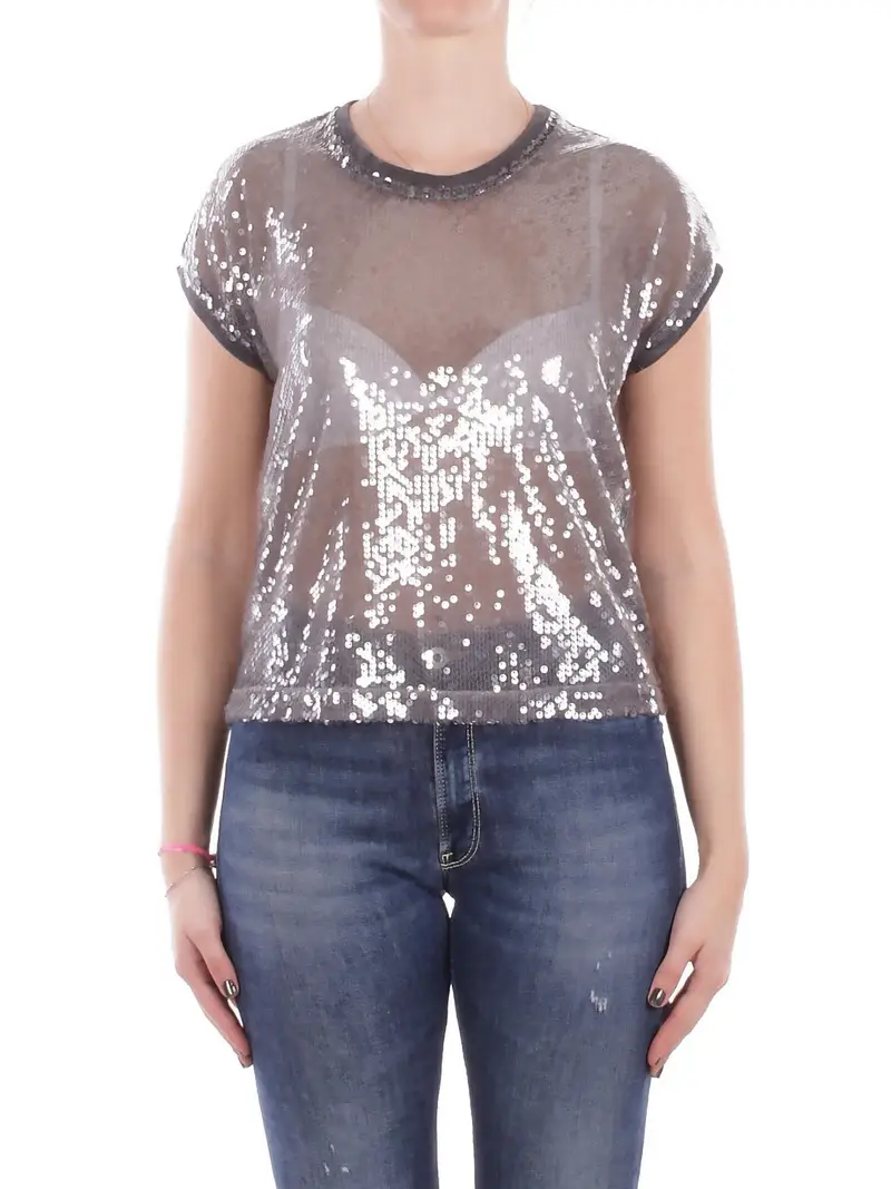 Maglia Donna MANILA GRACE Nebbia Blusa paillettes