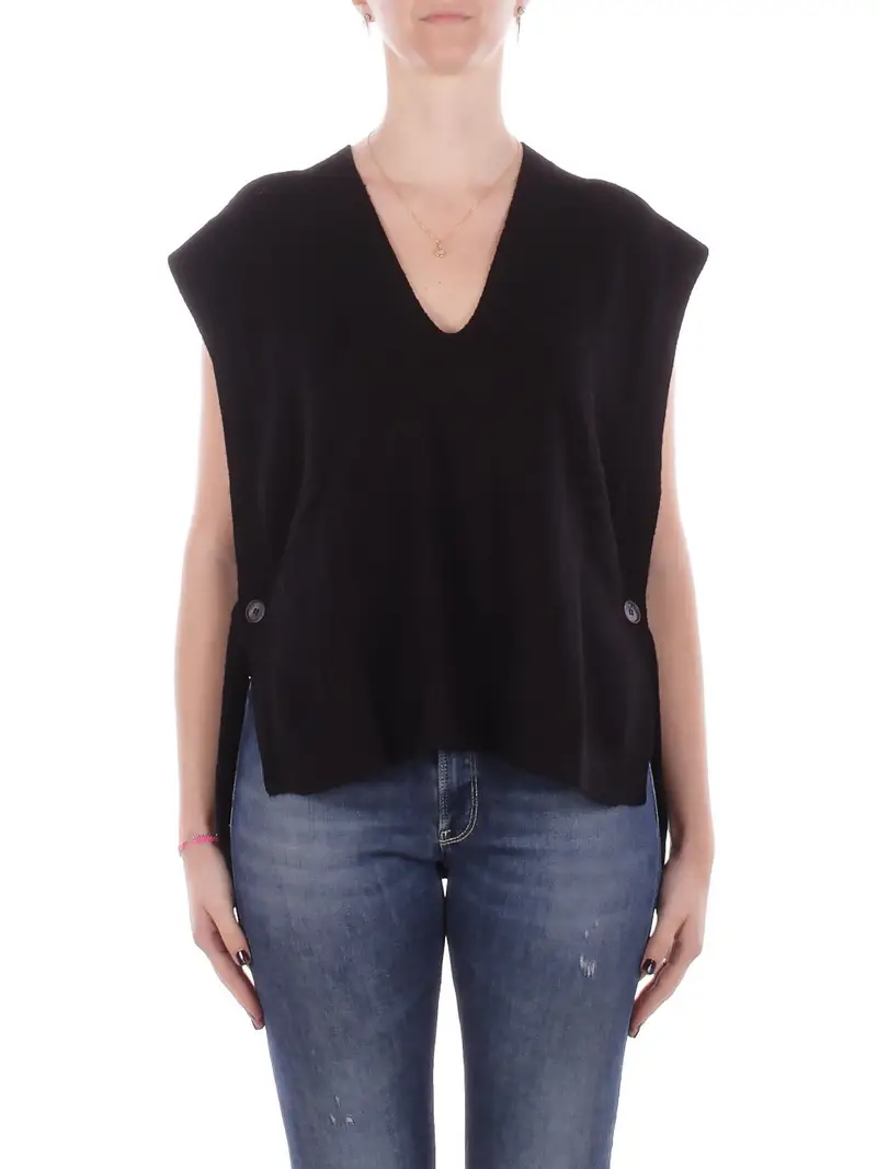 Maglia Donna MANILA GRACE Nero Maglia poncho