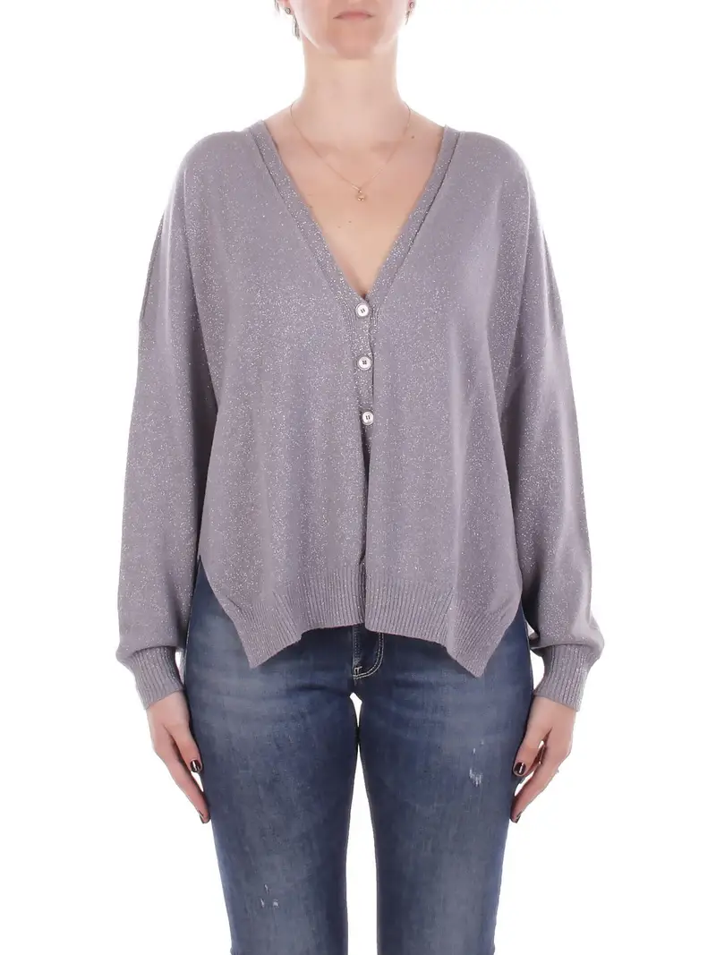 Maglia Donna MANILA GRACE Stone Cargdigan ampio