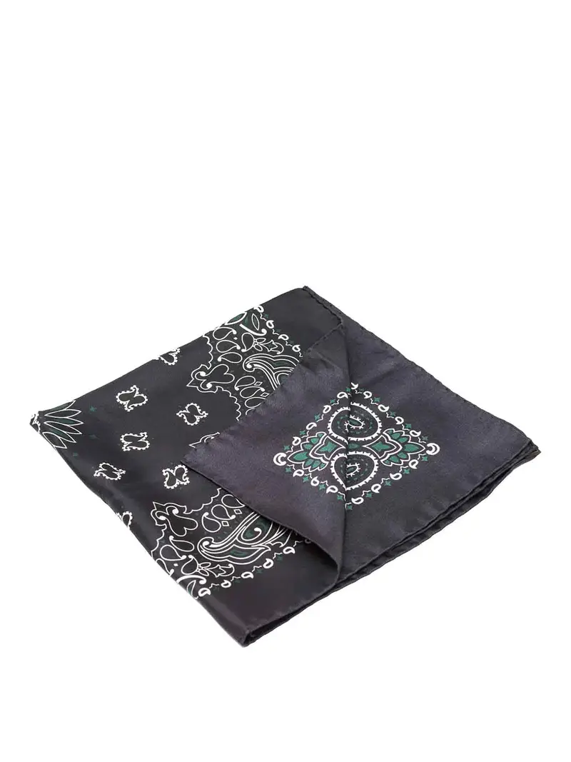Bandana Print Foulard Nero