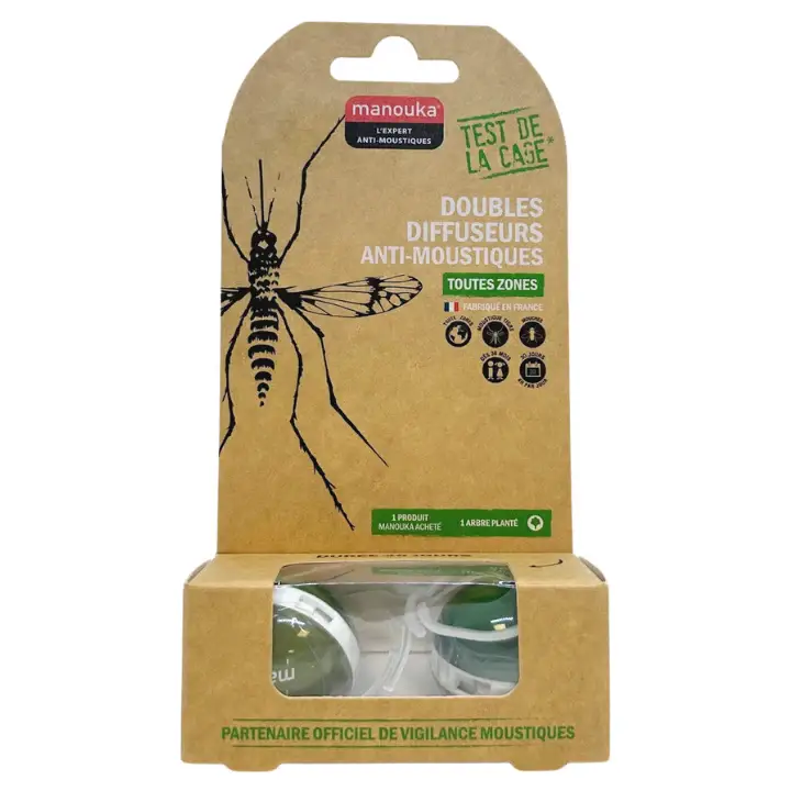 Doppi Diffusori Antizanzare - Tutte le Zone - Colore Verde