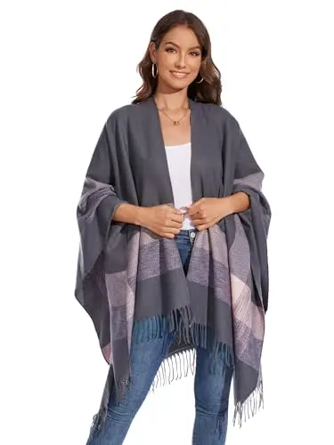 Mantella Elegante da Donna con Apertura Frontale Morbida, Adatta per Primavera, Autunno e Inverno miniatura 2