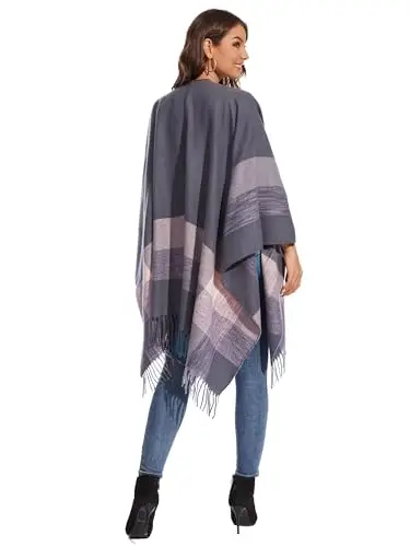 Mantella Elegante da Donna con Apertura Frontale Morbida, Adatta per Primavera, Autunno e Inverno miniatura 3