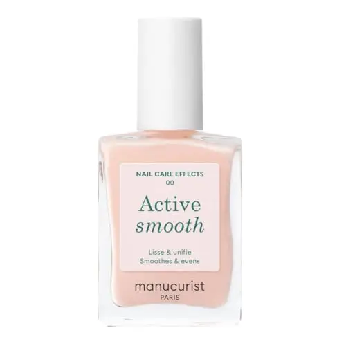 Manucurist Active Smooth 00 Smalto per Unghie Trattamento Riparatore Lisciante Rosa- Vegan & Made in France - Smalto