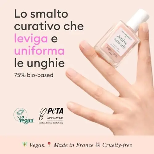 Manucurist Active Smooth 00 Smalto per Unghie Trattamento Riparatore Lisciante Rosa- Vegan & Made in France - Smalto miniatura 2
