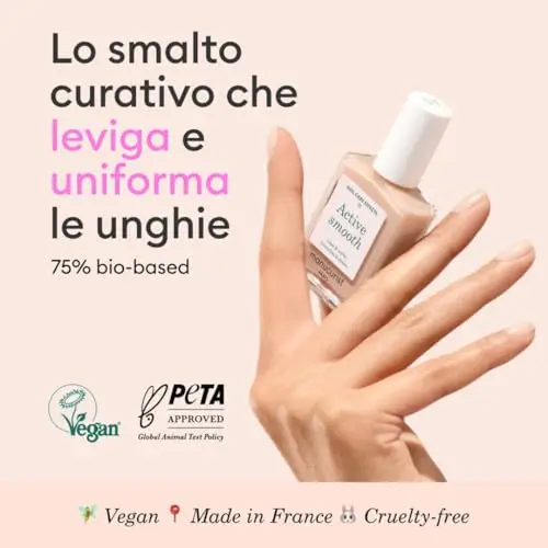 Manucurist Active Smooth 01 - Smalto per Unghie Trattamento Riparatore Lisciante - Finish Beige - Vegan & Made in miniatura 2