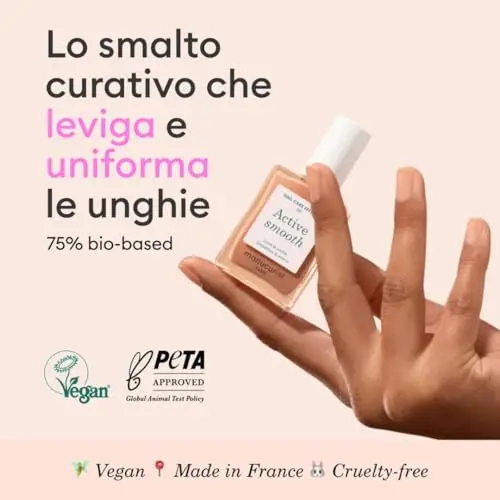 Manucurist Active Smooth 02 - Smalto per Unghie Trattamento Riparatore Lisciante - Finish Dorato - Vegan & Made in miniatura 2