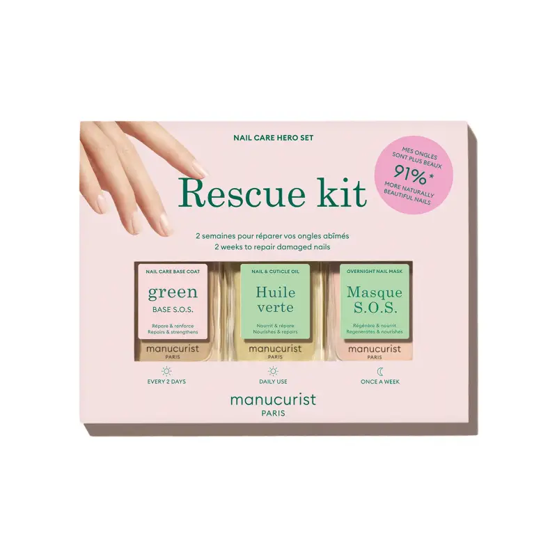 Trattamenti Unghie RESCUE KIT SOS Base Coat + SOS Mask + Huile Verte - Trattamenti unghie,Cofanetti make up