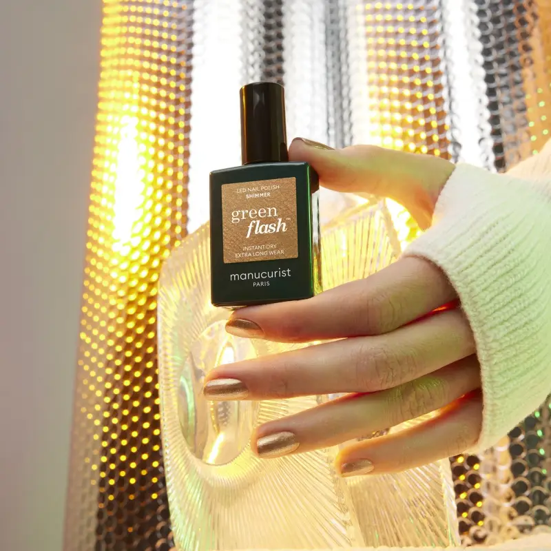 Unghie GREEN FLASH - Smalto Semipermanente Shimmer - Smalto gel e semipermanente miniatura 4