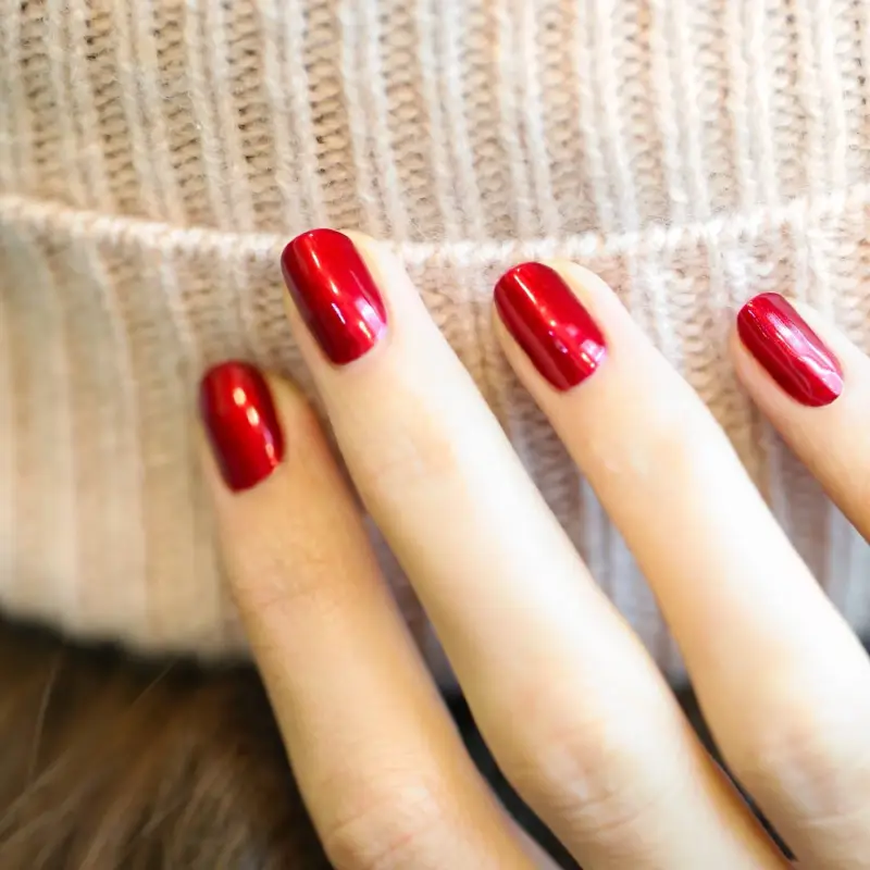 Unghie GREEN - Smalto Red Hibiscus - Smalto miniatura 3