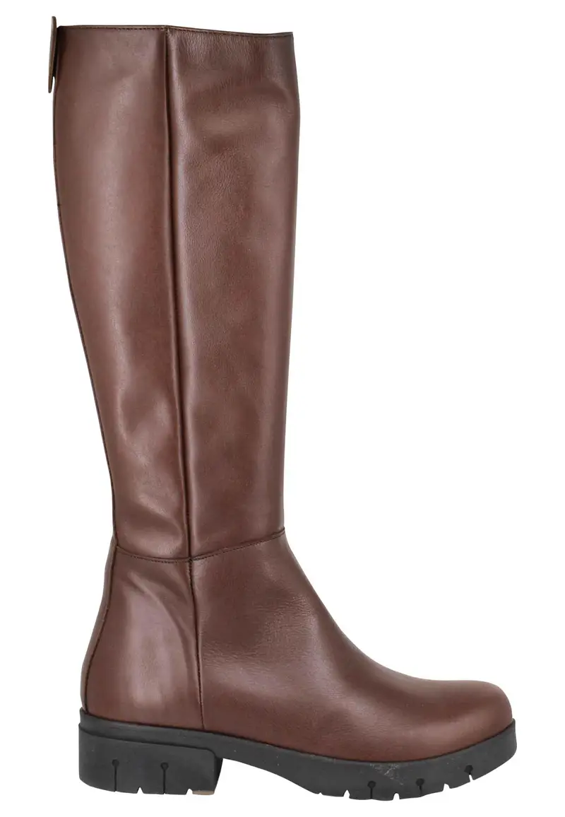 Stivali donna in pelle testa di moro con fondo gomma Donna 01601 014