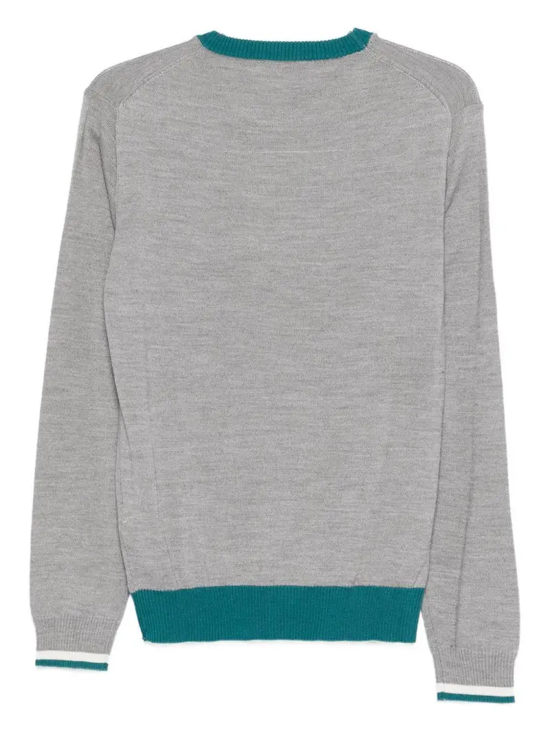 Manuel Ritz Maglione Grigio con Dettagli Verde miniatura 2