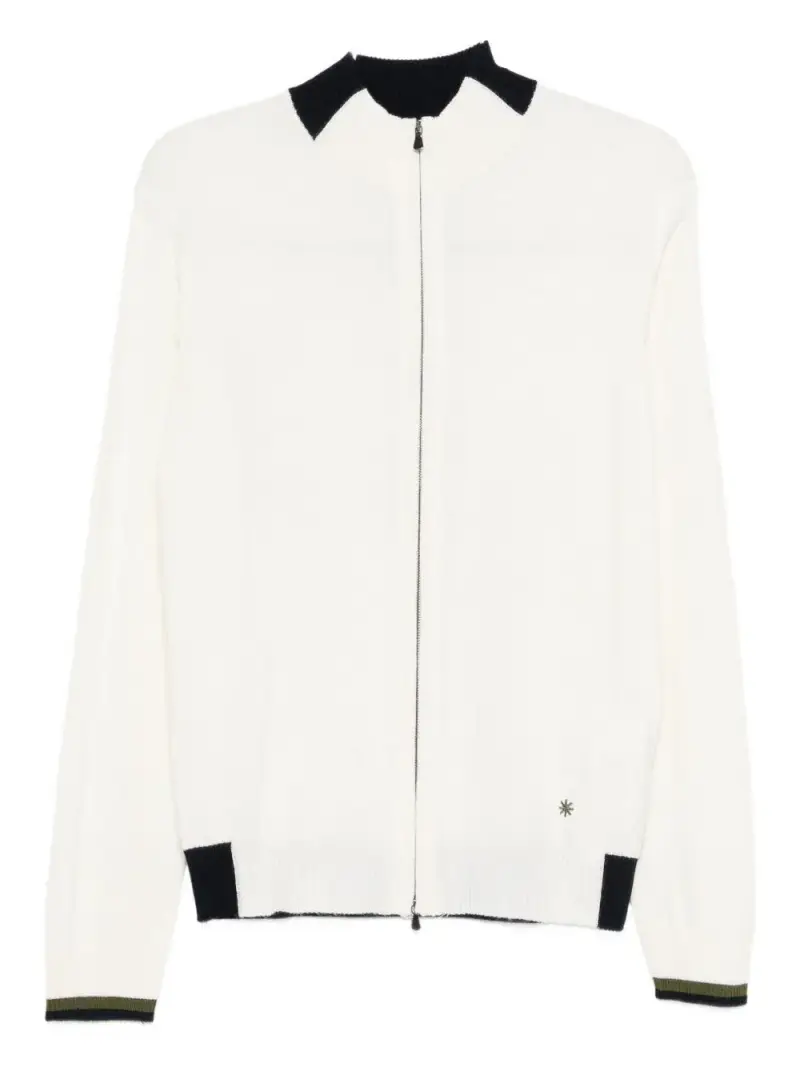 Manuel Ritz Giacca Panna con Collo a Righe per Uomo