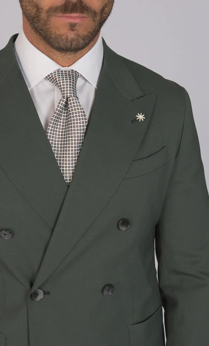 Manuel Ritz Abito doppiopetto sfoderato, colore verde miniatura 2