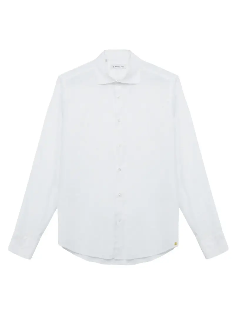 camicia button down popeline stretch bianco