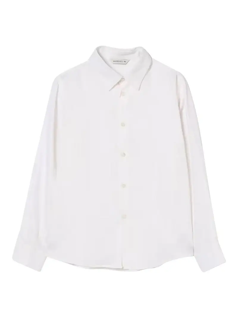 Camicia Con Logo Ricamato Bianco