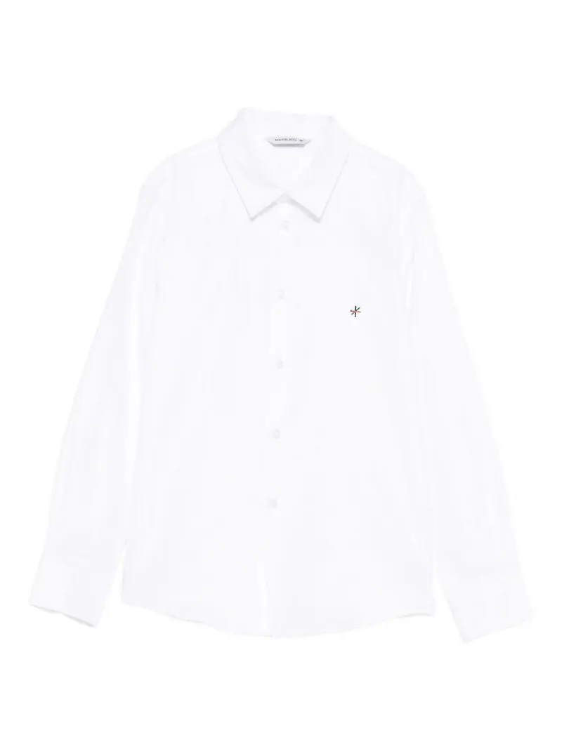 Camicia Con Ricamo Bianco