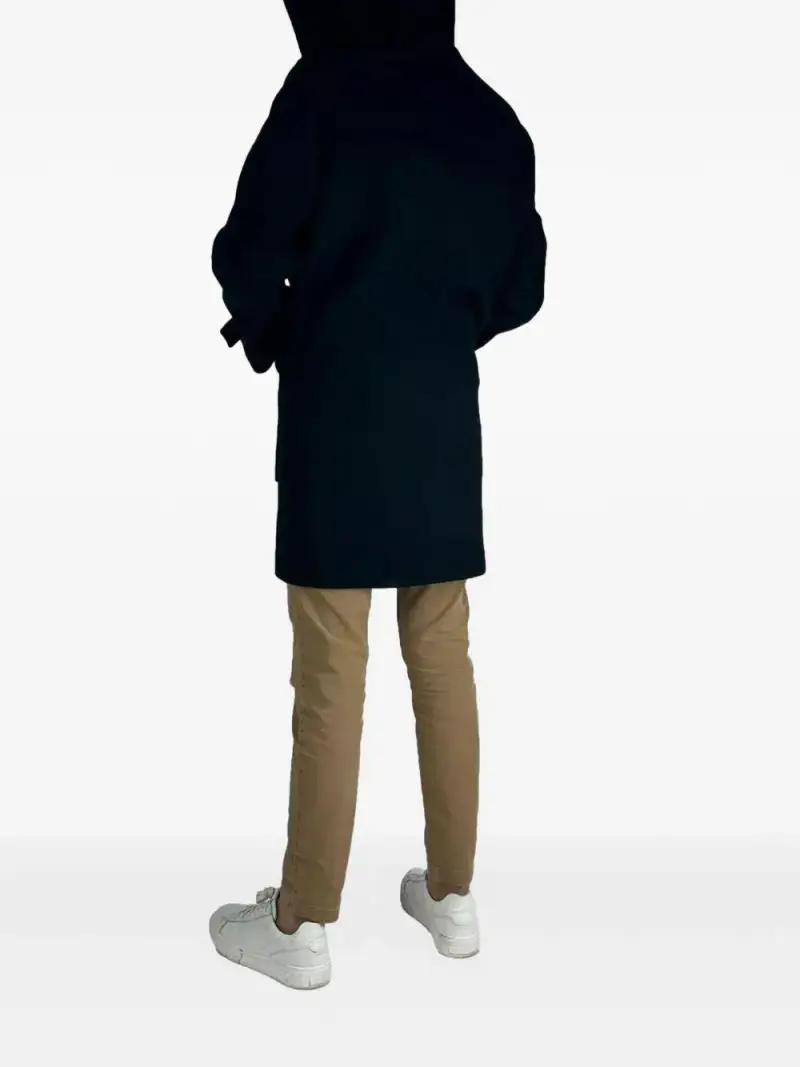 Cappotto con Cappuccio e Chiusura ad Alamaro Blu miniatura 3