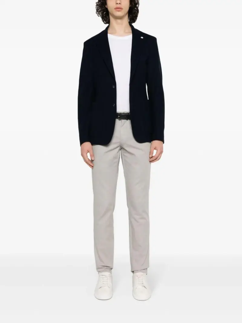 Giacca blu monopetto miniatura 3