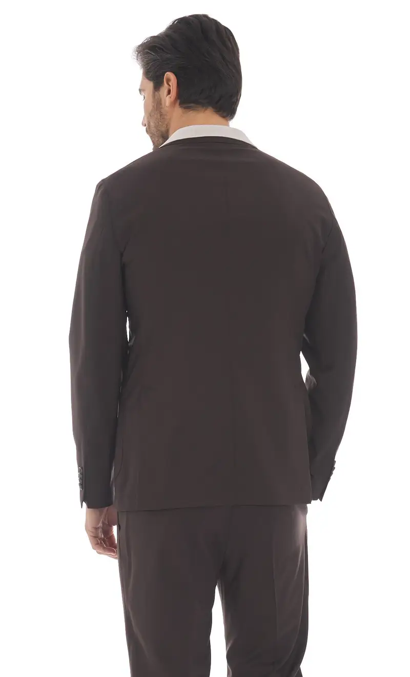 Giacca manuel ritz nuvola sfoderata in fresco lana, colore moro miniatura 2