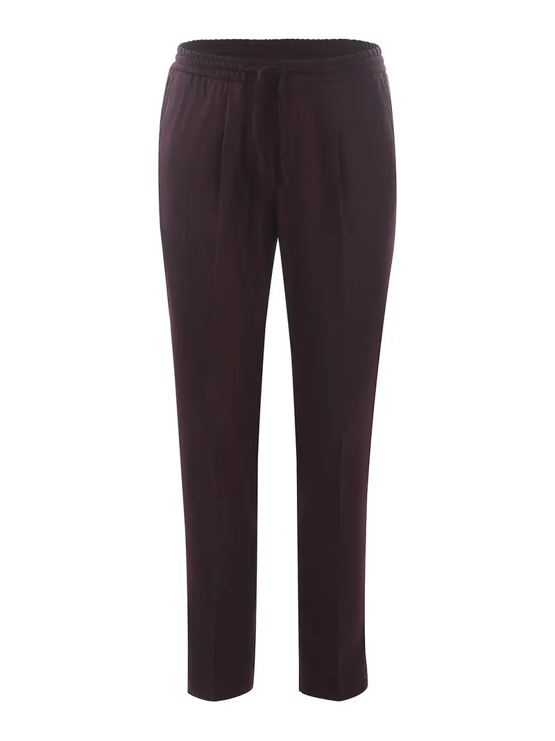 Pantalone in lana vergine Bordeaux
