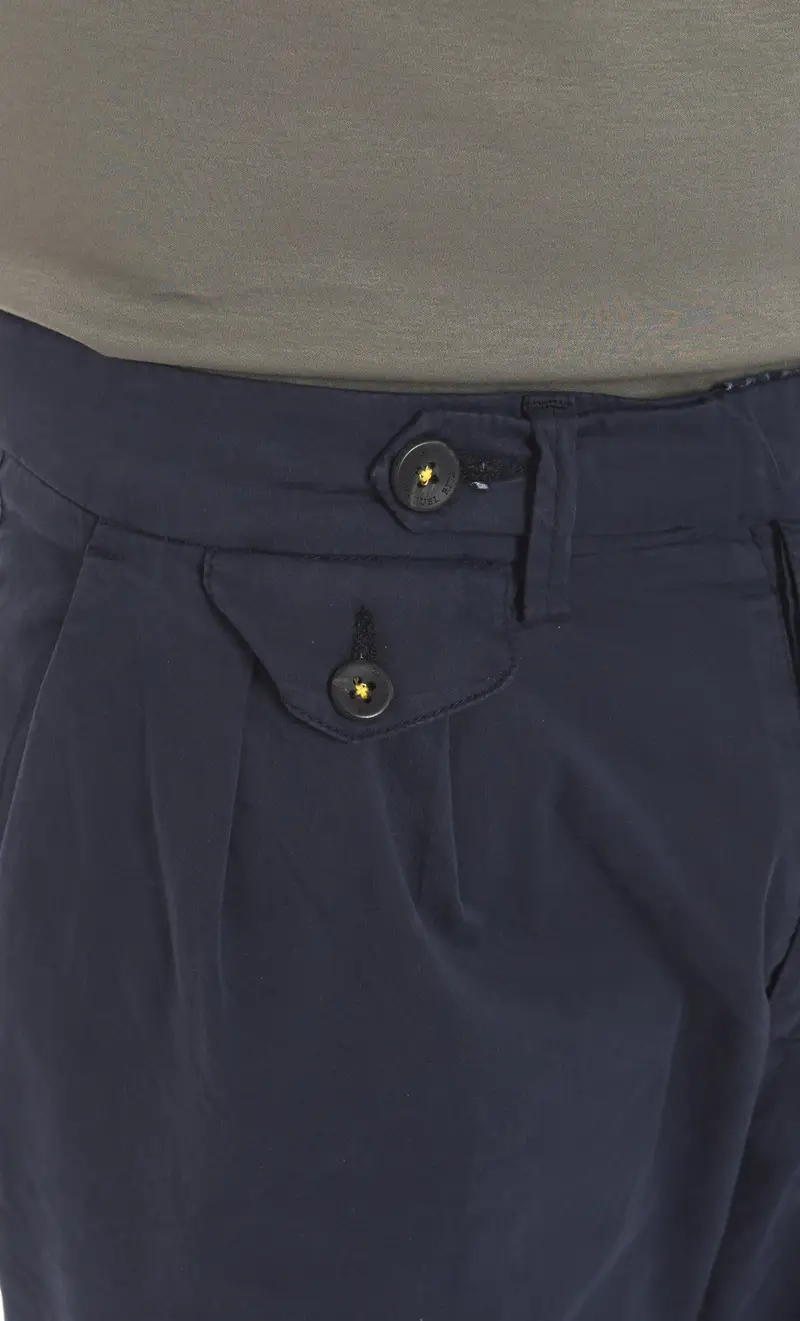 Manuel Ritz Pantalone in cotone baggy fit, colore blu miniatura 2