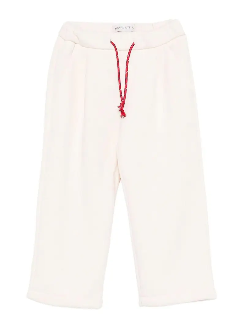 Pantaloni Con Coulisse Crema