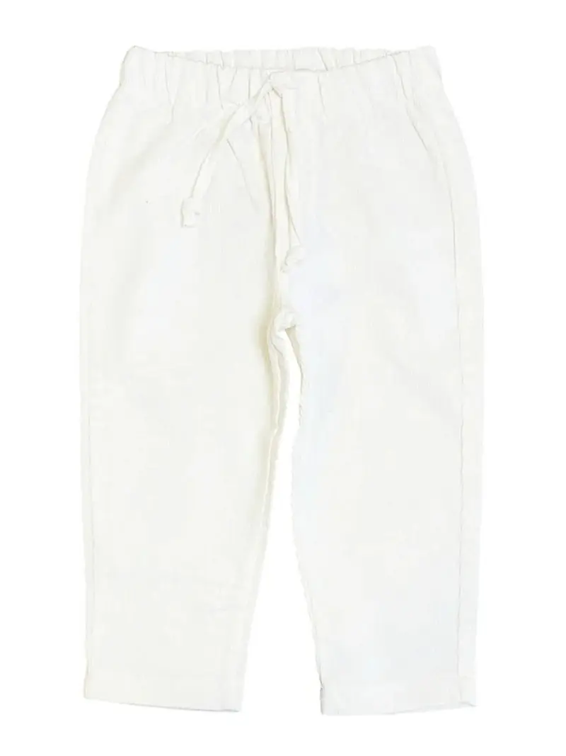 Pantaloni Con Coulisse Crema