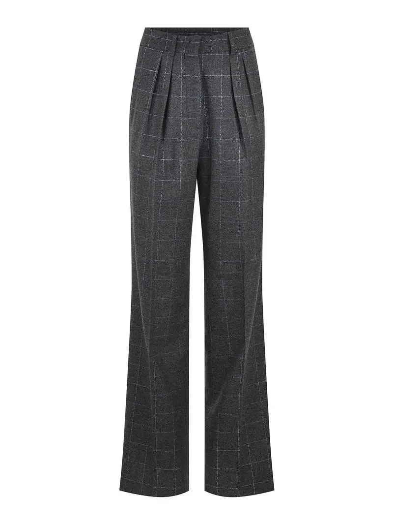Pantaloni in miscela di lana Grigio