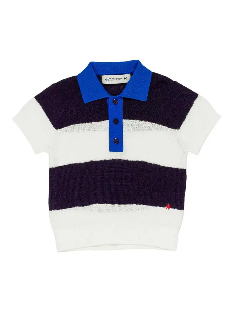 Polo Con Logo Ricamato Bianco