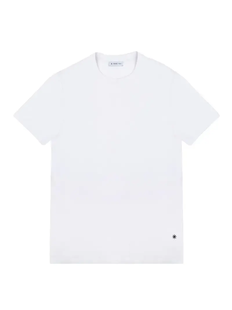 T-shirt basic bianca mini ricamo Bianco
