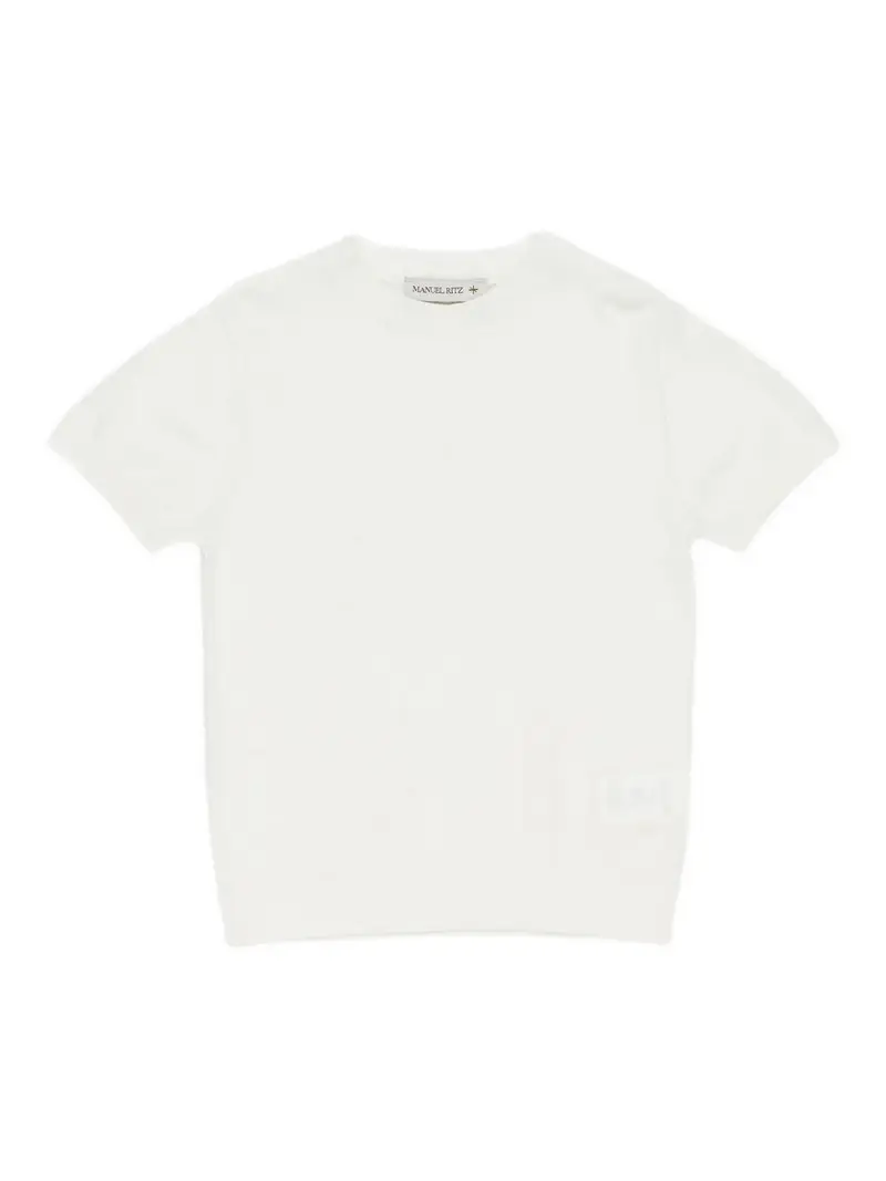 T-Shirt In Filo Bianco