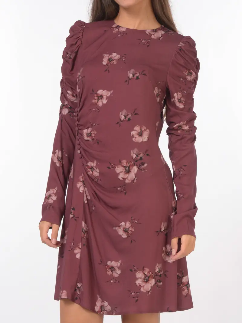 abito corto da donna Mar De Margaritas Dora a fantasia a fiori Rosso