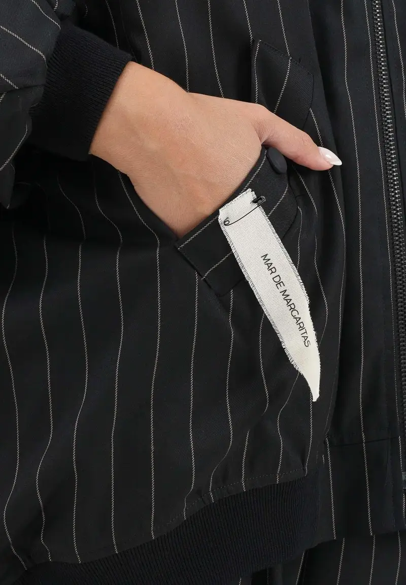 Bomber Raven nero da donna miniatura 3