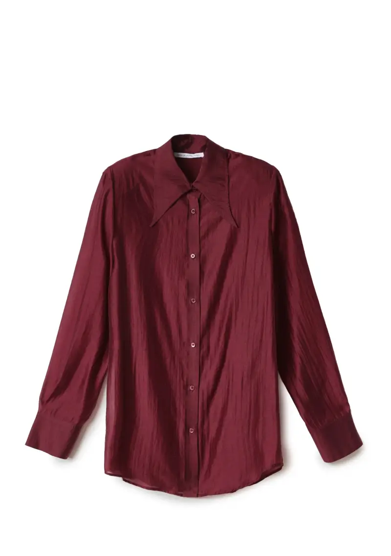 Mar De Margaritas Camicia Donna Oversize Bordeaux