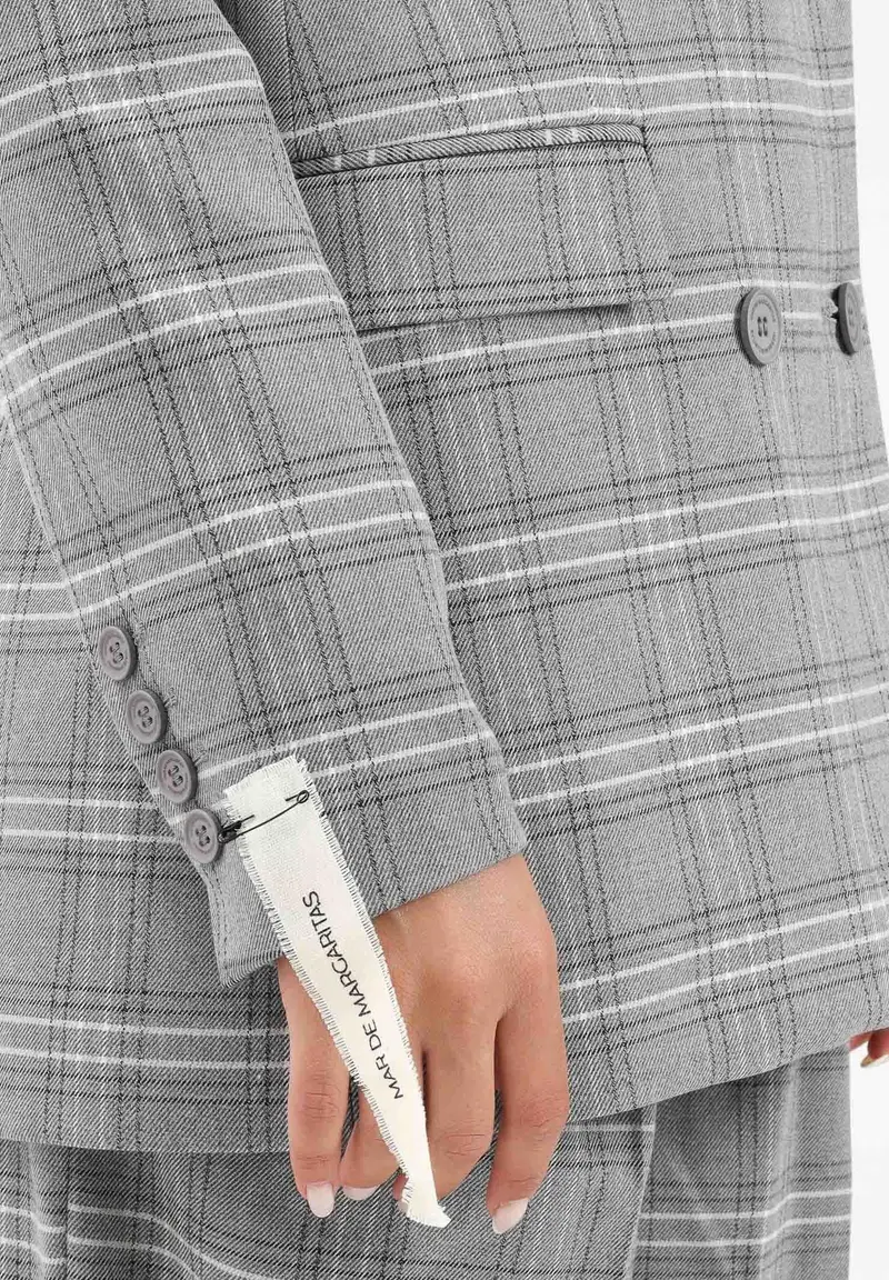 Giacca doppiopetto Norah grigia da donna miniatura 3