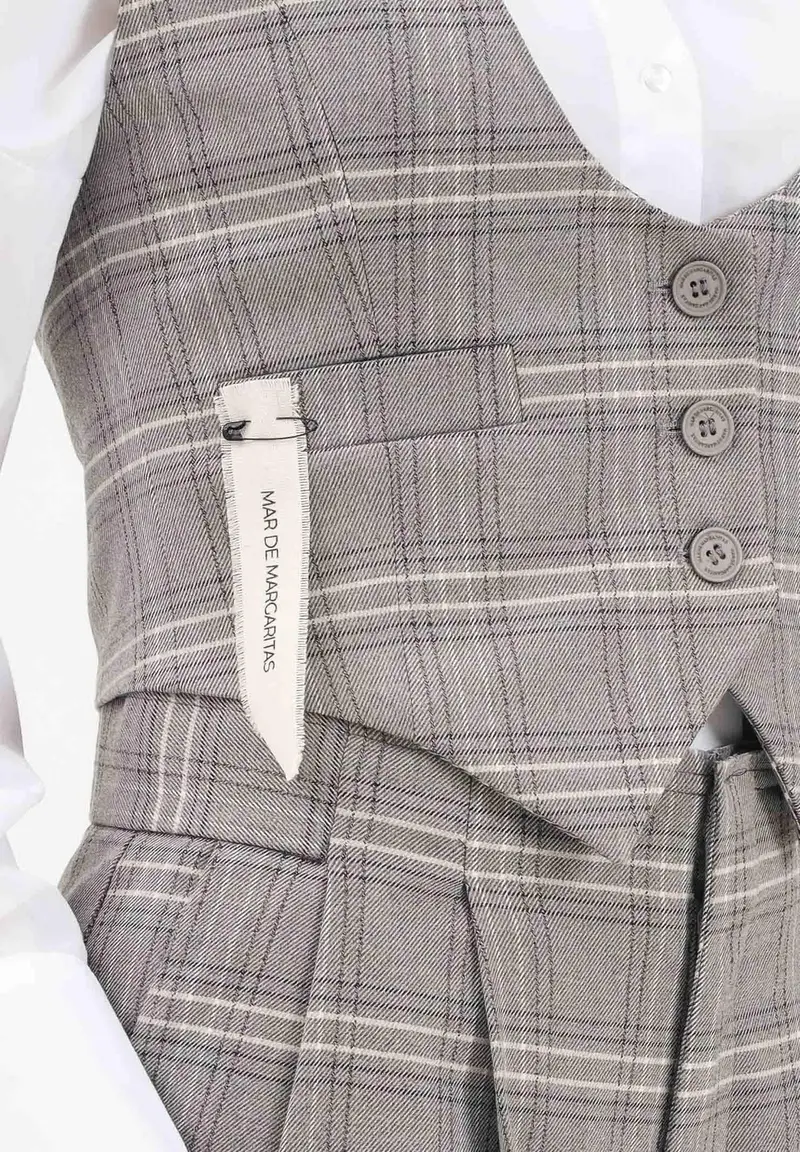 Mar de margaritas Gilet Donna Grigio 3176431 miniatura 3