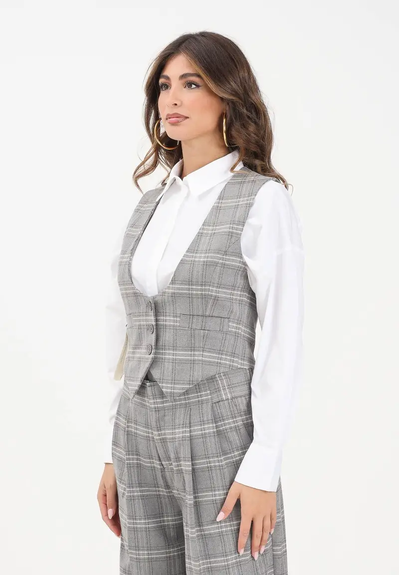 Mar de margaritas Gilet Donna Grigio 3176431
