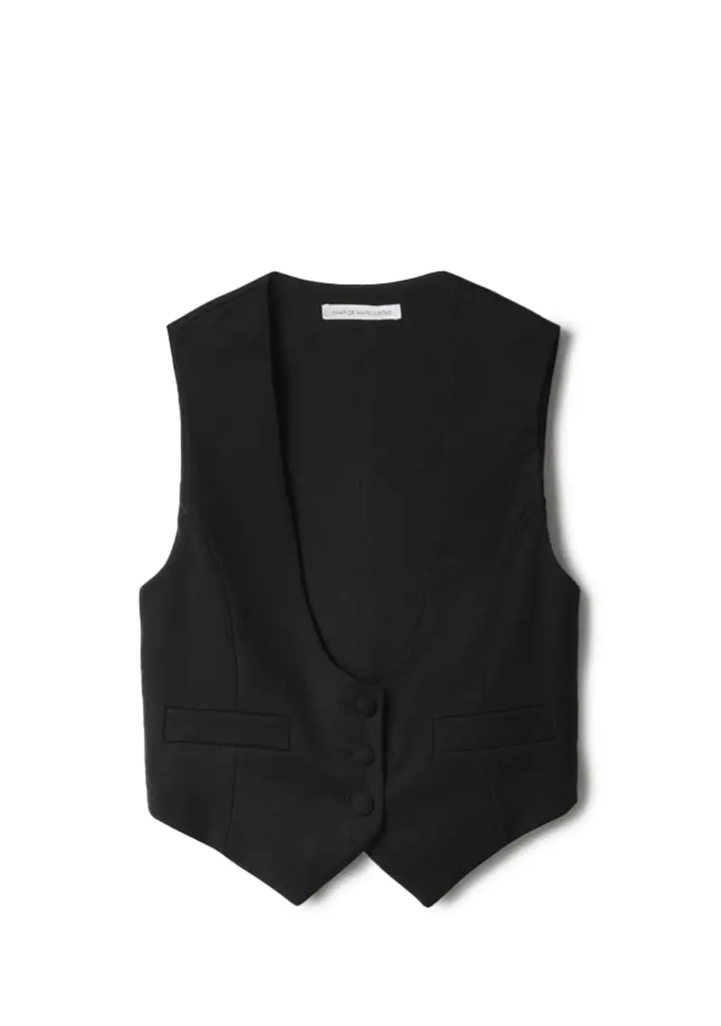 Mar de margaritas Gilet Donna Nero 4220711