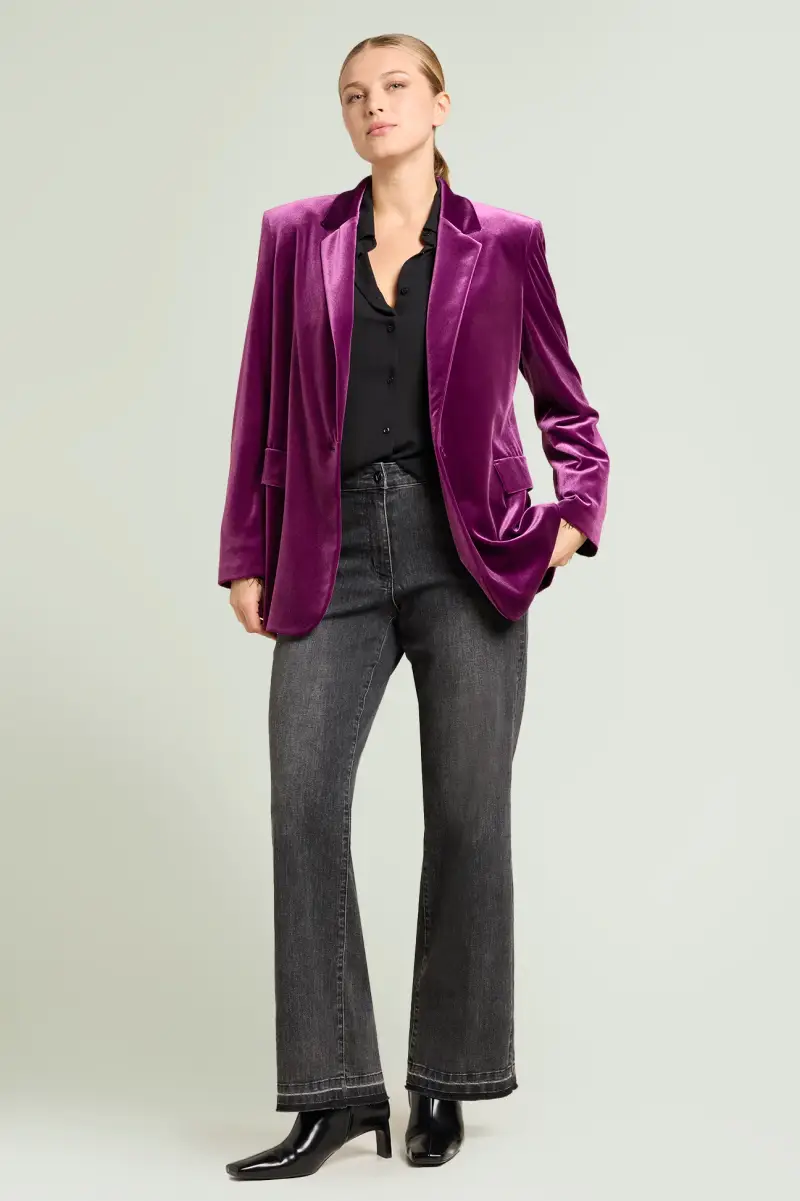 Mara Venier per Luisa Viola Blazer Donna Porpora 3149134 miniatura 3