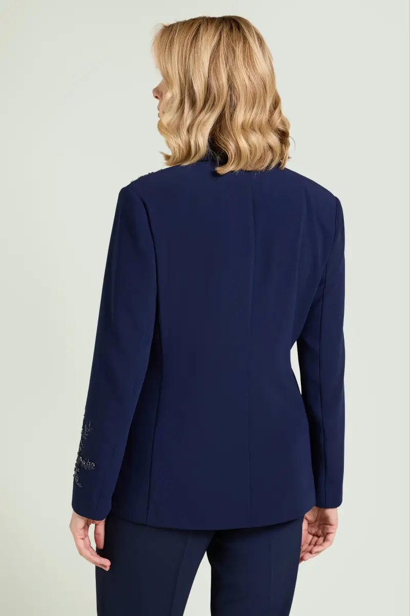 BLAZER RICAMATO IN CADY Donna miniatura 2