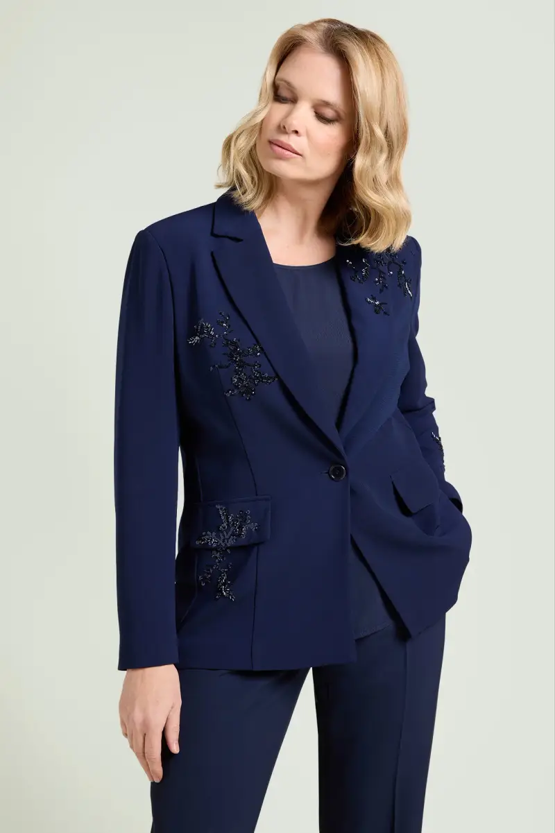 BLAZER RICAMATO IN CADY Donna