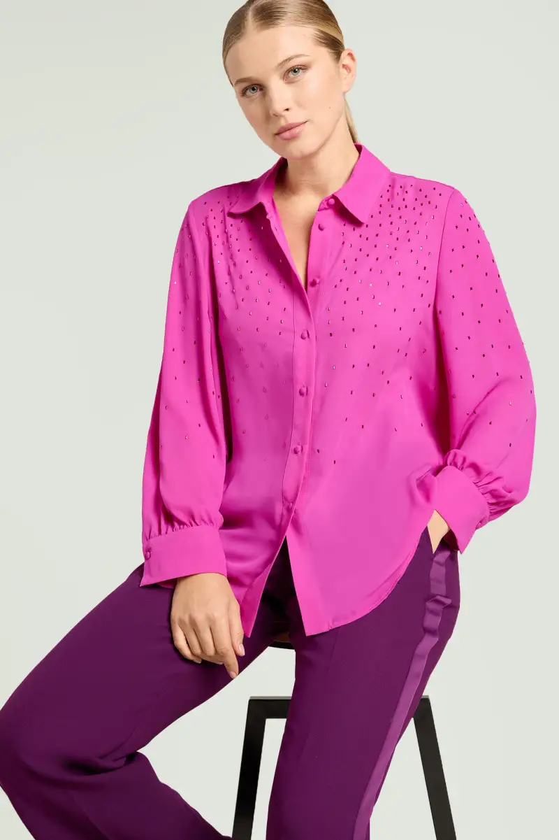 CAMICIA CON PUNTI LUCE Donna miniatura 2
