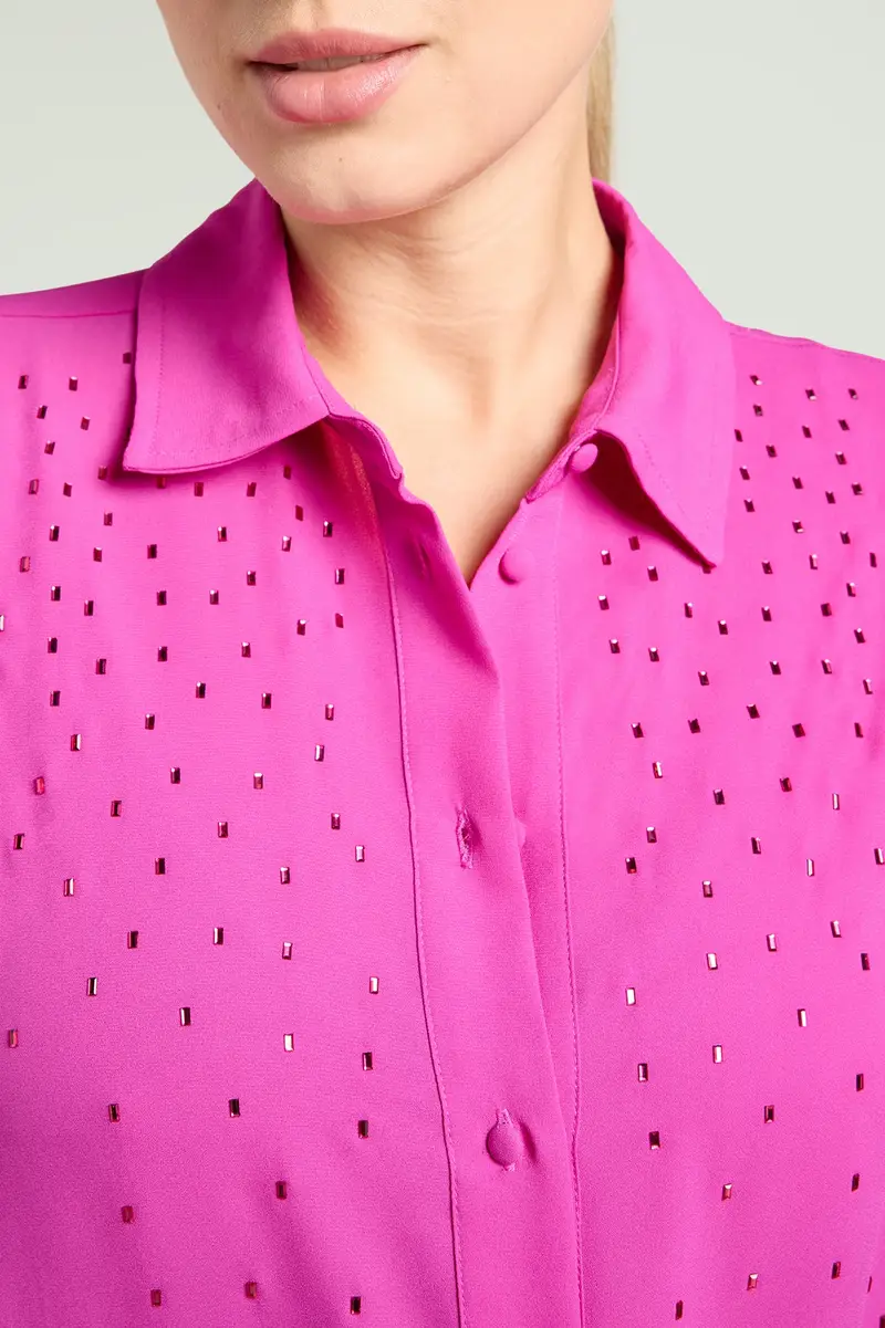 CAMICIA CON PUNTI LUCE Donna miniatura 3