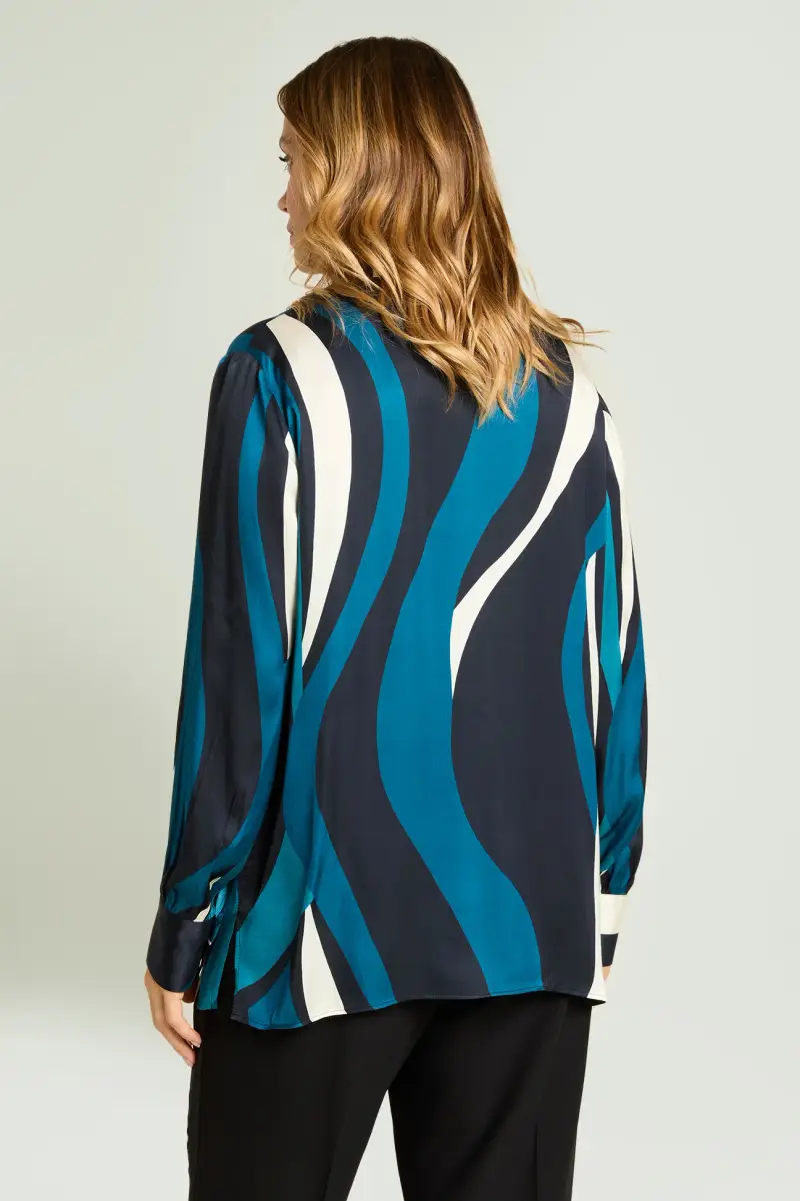 CAMICIA IN RASO STAMPATO Donna miniatura 3