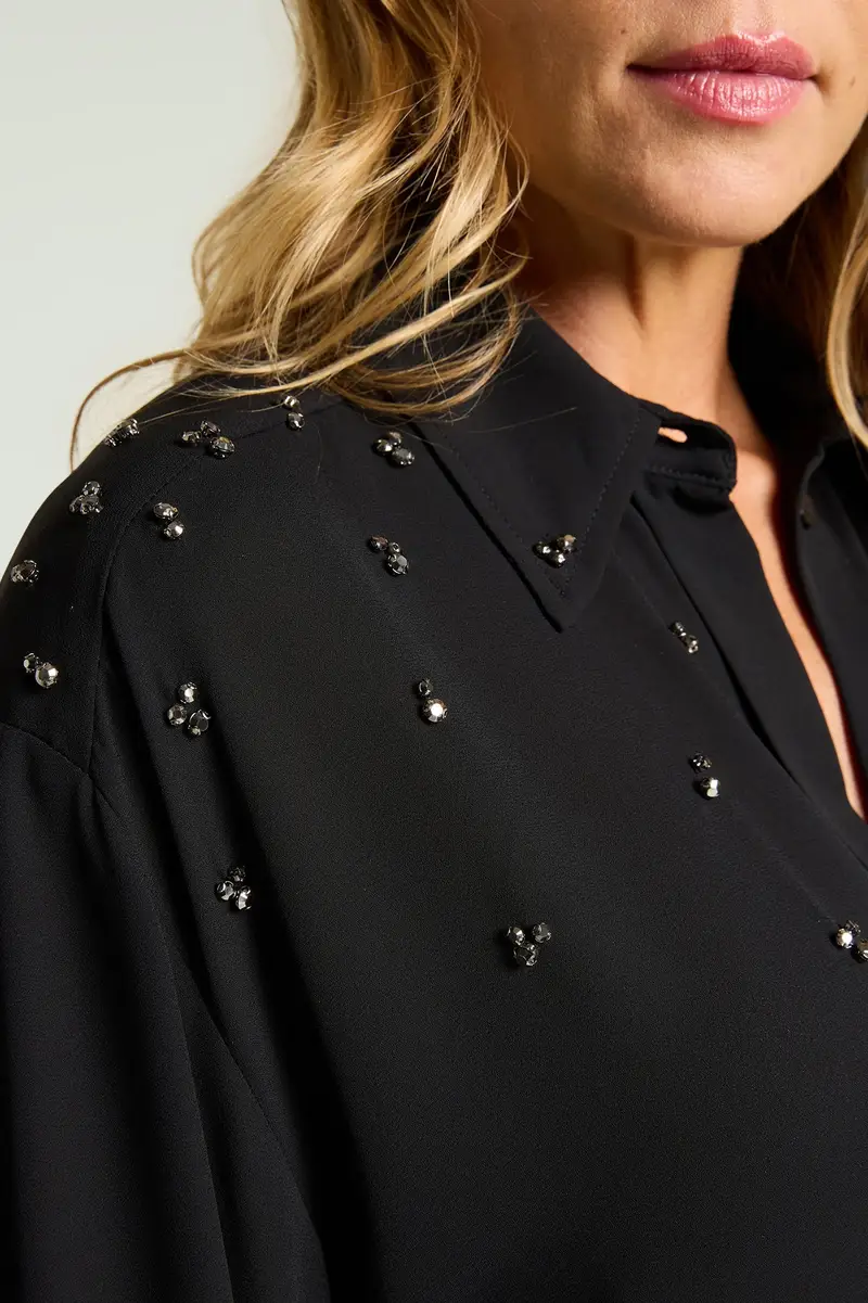 CAMICIA RICAMATA A MANO Donna miniatura 2