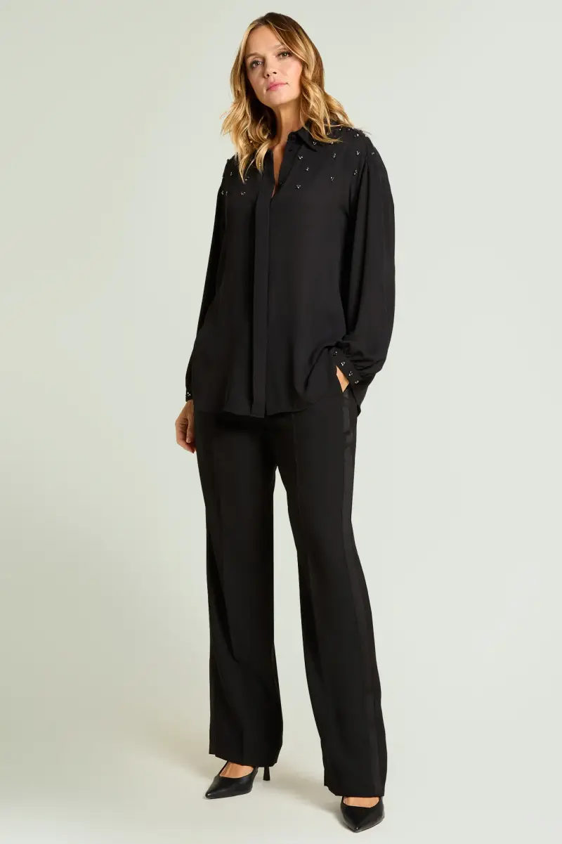 CAMICIA RICAMATA A MANO Donna miniatura 3